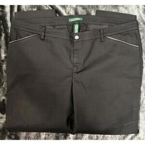 Women's Lauren Ralph Lauren Adelle Black Pants  - Size 18W